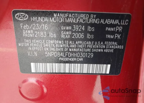 2017 Hyundai Elantra Se из США, поврежденный, VIN 5NPD84LF0HH030129